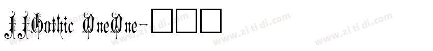 FFGothic OneOne字体转换